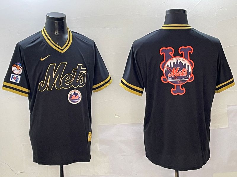 Men New York Mets Blank Black Gold Game 2025 Nike MLB Jersey style 3258->new york mets->MLB Jersey